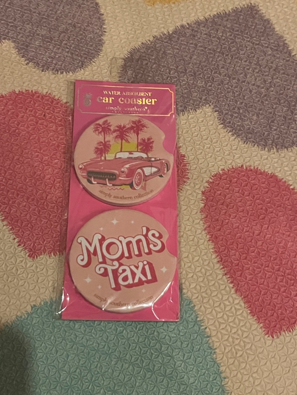 MOMS TAXI Car Coaster Set New